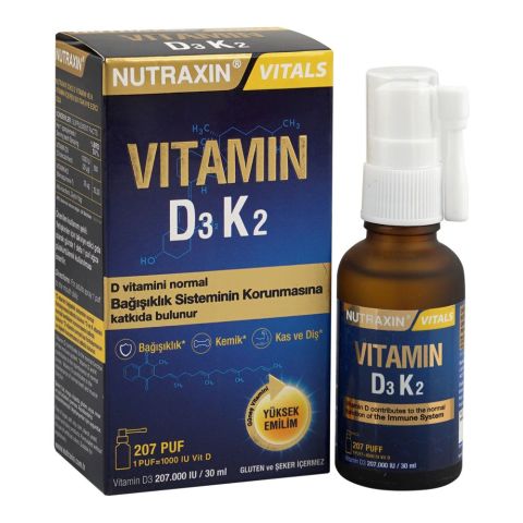 Nutraxin Vitamin D3 K2 207 Puff, 30ml