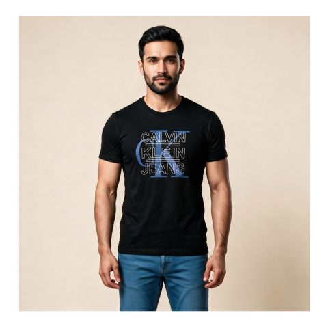 Pace Setters Men's Round Neck T-Shirt, Black, PS-12
