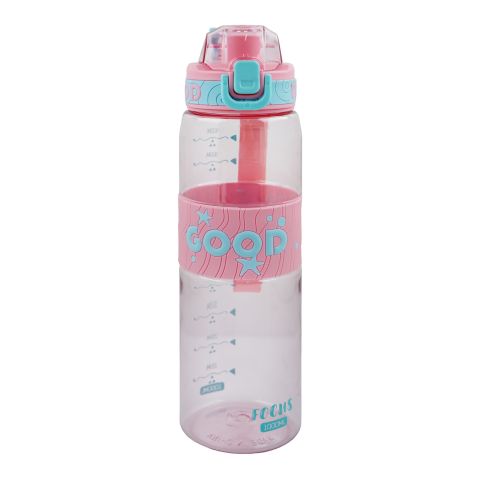 AJF Kids Good Luck Transparent Water Bottle, 900ml, 15-12, Pink