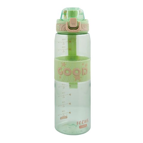 AJF Kids Good Luck Transparent Water Bottle, 900ml, 15-12, Peach