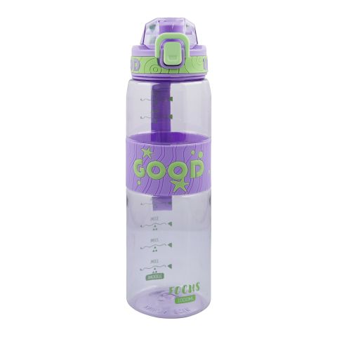 AJF Kids Good Luck Transparent Water Bottle, 900ml, 15-12, Purple