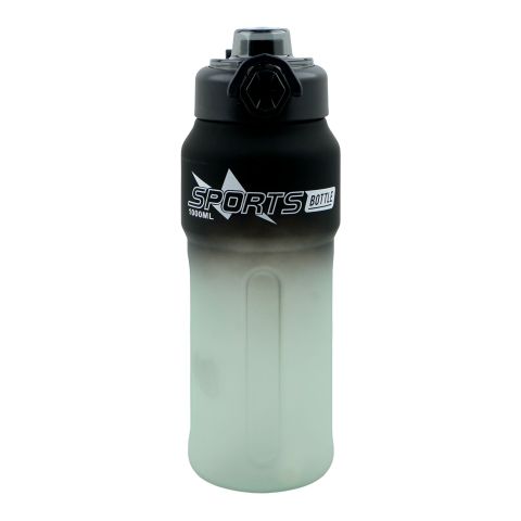 AJF Sports Water Bottle, 1000ml, 15-16, Black-Mint Green