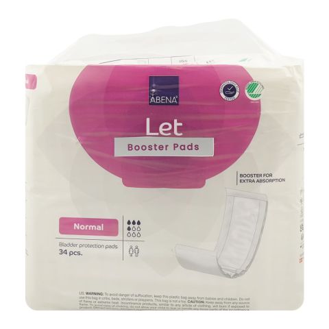 Abena Let Booster Bladder Protection Pads, Normal, 34-Pack