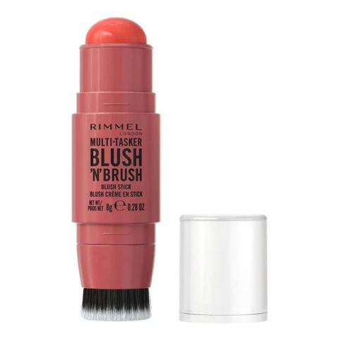 Rimmel Multi Tasker Blush 'n' Brush Blush Stick, 250 Coral Dust, 8g