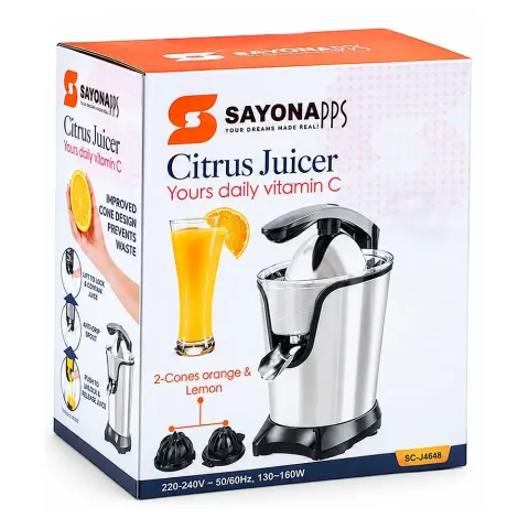 Sayona Citrus Juicer, 130-160W, 220-240V, 0.62 Liter, SCJ-4648