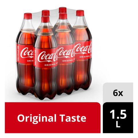 Coca Cola 1.5 Liters, 6 Pieces