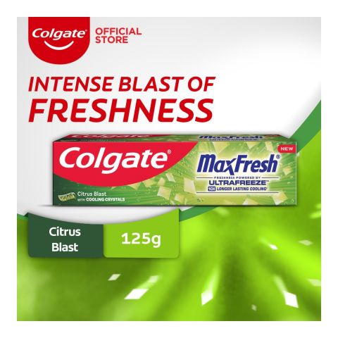 Colgate MaxFresh Green Gel Citrus Blast Toothpaste, 125g