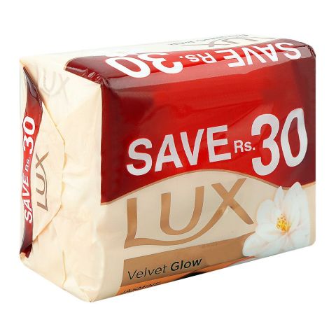 Lux Velvet Glow Jasmine White Soap Trio Pack, 3x128g