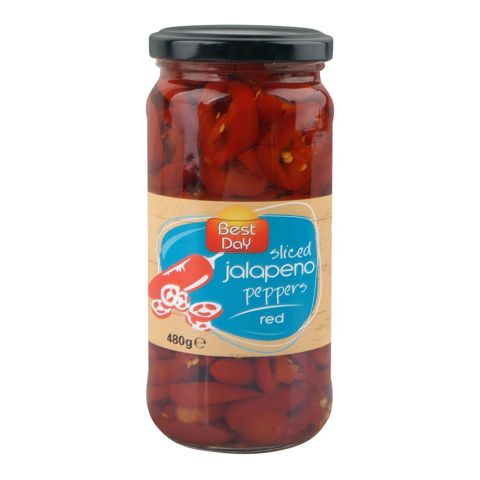 Best Day Sliced Red Jalapeno Peppers, 480g