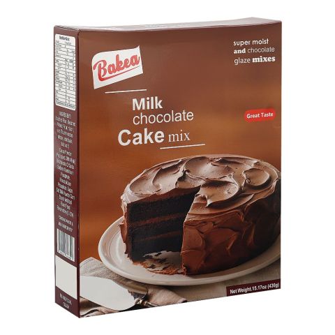 Bakea Milk Chocolate Cake Mix, 430g