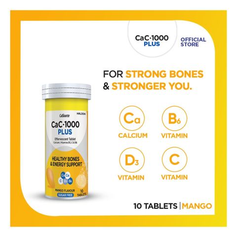 Haleon CaC-1000 Plus Mango, Sugar-Free, 10-Pack