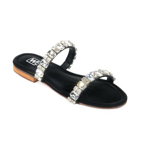 Walkeaze Girls Casual Slippers, Black, 000001KS