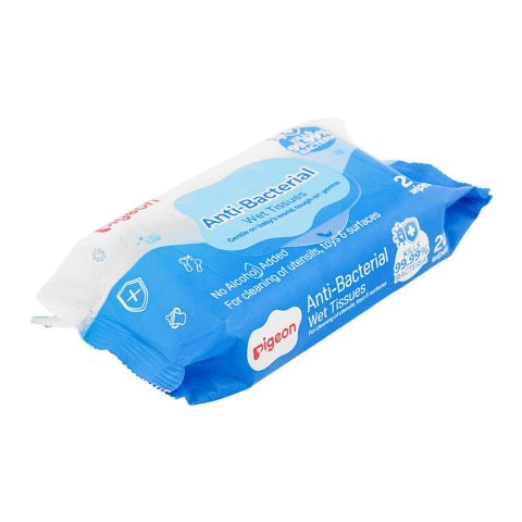 Pigeon Anti-Bacterial Wet Tissues, Alcohol Free, P81408, 20-Pack