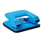 Deli Metal Hole Punch Machine With Lock, 5.5mm Hole Size, 12mm Depth, 80mm Gap, 20 Sheet Limit, Medium, Blue, E0137