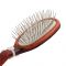 Mira Hair Brush With Steel Pins, Small, Oval Shape, Brown Color, No. 345