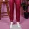 Basix 2-Piece Pajama Set, Silk Shirt and Trouser, Magenta, SW-104