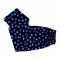 Basix Kid's Sweat Heart Short Sleeves Nightwear Set, Sea Black & Blue, GRL-175