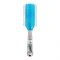 Hair Brush, Silver/Blue, Rectangle Shape, 9851BWS