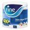 Fine Super Mega Tissue Roll, 480 Perforated Sheets, 2 Ply