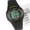 Casio Youth Illuminator Black/Gold Dual-Time Digital Alarm Men's Watch, F-200W-9ADF