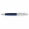 Cross Calais Chrome/Blue Lacquer Ballpoint Pen, Blue/Chrome, With Black Medium Tip, AT0112-3