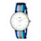 Timex Women's Fairfield Blue/Pink/Green Nylon Strap Watch - TW2P91700