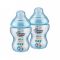 Tommee Tippee 2-Pack 0m+ Slow Flow Decorated Feeding Bottles 260ml (Blue) - 422580