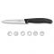 Victorinox Swiss Classic Paring Knife, Serrated Edge, 4 Inches, Black, 6.7733