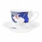 Cera-E-Noor Elegant Blue Bell Tea Set, 24 Pieces, 611021