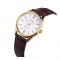 Casio Men's Gold Tone Brown Leather Analog Dress Watch, MTP-V005GL-7BUDF