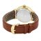 Timex Men's Fairfield Sub-Second Gold Case Cream Dial Brown Strap Watch, TW2R37900 