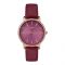 Timex Women's Metropolitan Starlight 34mm Burgundy/Gold Leather Strap Watch - TW2R51100