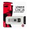 Kingston 128GB Data Traveler Swivl USB Drive, USB 3.1/3.0/2.0