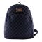 Louis Vuitton Style Women Backpack Check Black - 0819