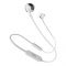 JBL Tune 205BT Pure Bass Zero Cables Wireless In-Ear Headphones, Silver