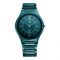 Titan Edge Slim Ceramic Blue Round Dial Ceramic Strap Men's Watch, 1696QC03