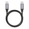 Aukey Braided Nylon USB 2.0 C To C Cable, 3.3ft/1m, Black, CBCD5
