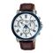 Casio Beside Men's Analog Brown Leather Watch, BEM-520BUL-7A3VDF