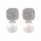 Pearl Girls Earrings, Silver, NS-081