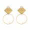 Girls Earrings, Golden, Hollow, NS-083