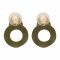 Girls Earrings, Green, NS-086