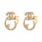 Channel Style Girls Earrings, Golden, NS-0110