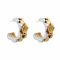 Rolex Style Girls Earrings, Rose Gold, NS-0116