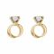 Girls Earrings, Golden/Black, NS-0120
