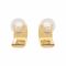 Girls Earrings, White/Golden, NS-0122