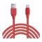 Aukey Braided Nylon USB 2.0 To Micro USB Cable, 6.6ft, Red, CB-AM2