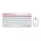 Logitech MK240 Nano Wireless Combo Keyboard + Mouse, White/Red