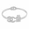 Channel Style Girls Bracelet, Silver, NS-0173