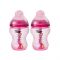Tommee Tippee Advanced Anti-Colic PP Baby Feeding Bottle, Red/Elephant, 2-Pack, 0m+, 260ml/9oz, 422658/38