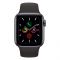 Apple Watch Series 5, 40mm, GPS, Space Gray Aluminum Case with Black Sport Band, MWV82LL/A